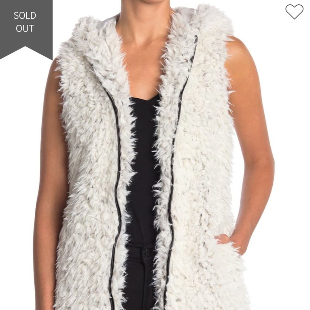 Tommy Faux Fur Hooded Vest